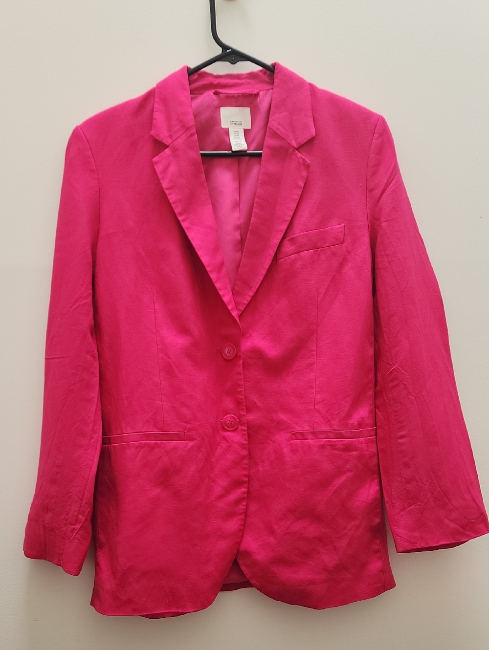 H&M Hot Pink Tailored Blazer And Skirt